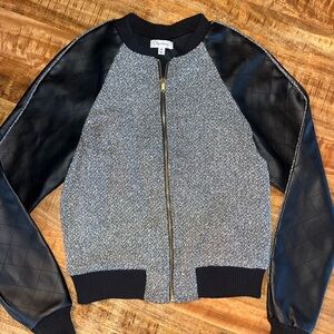 Olsenboye Black and Gray Textured Jacket